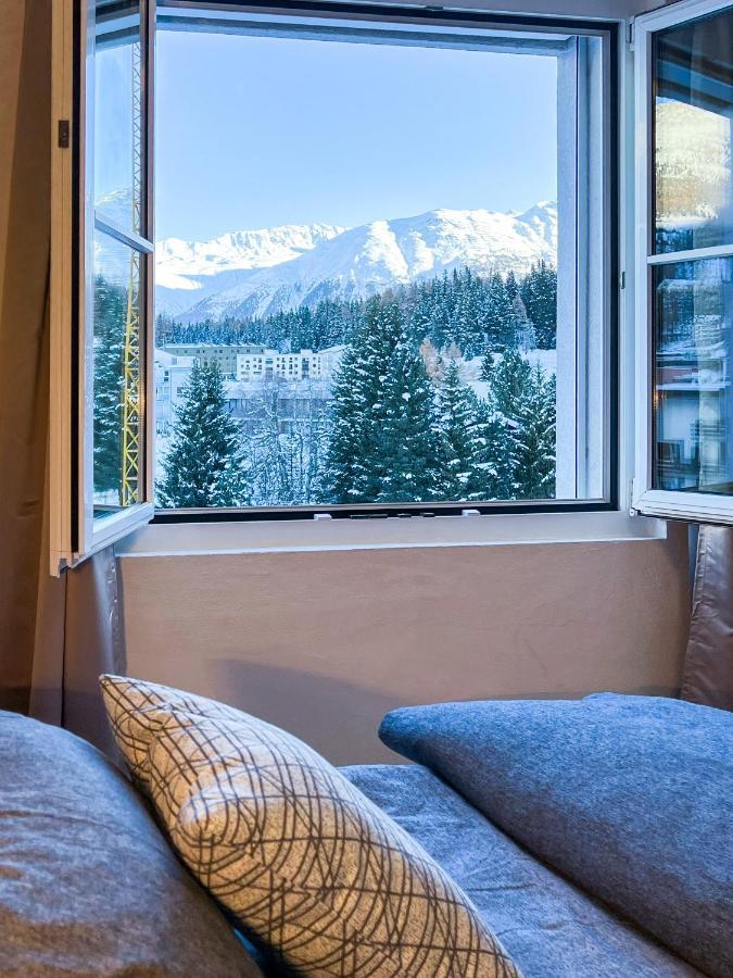Ferienwohnung swissme - 100qm - Balkon - 2 Bäder - Parkplatz - Fußbodenheizung St. Moritz Exterior foto